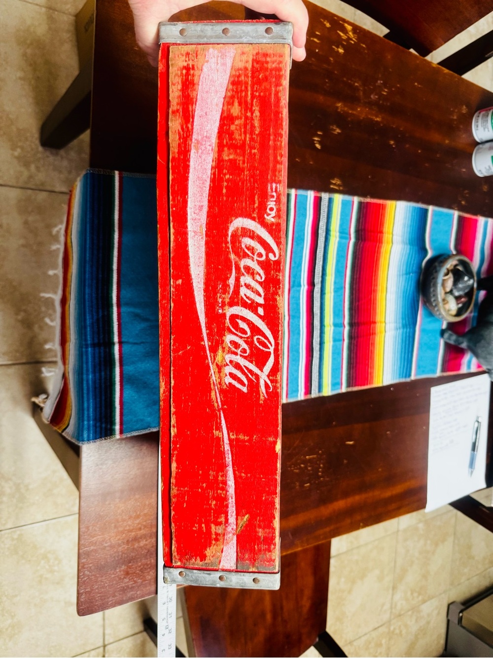 Coca Cola Red Wooden Display Crate Panel 1979 bottle case
